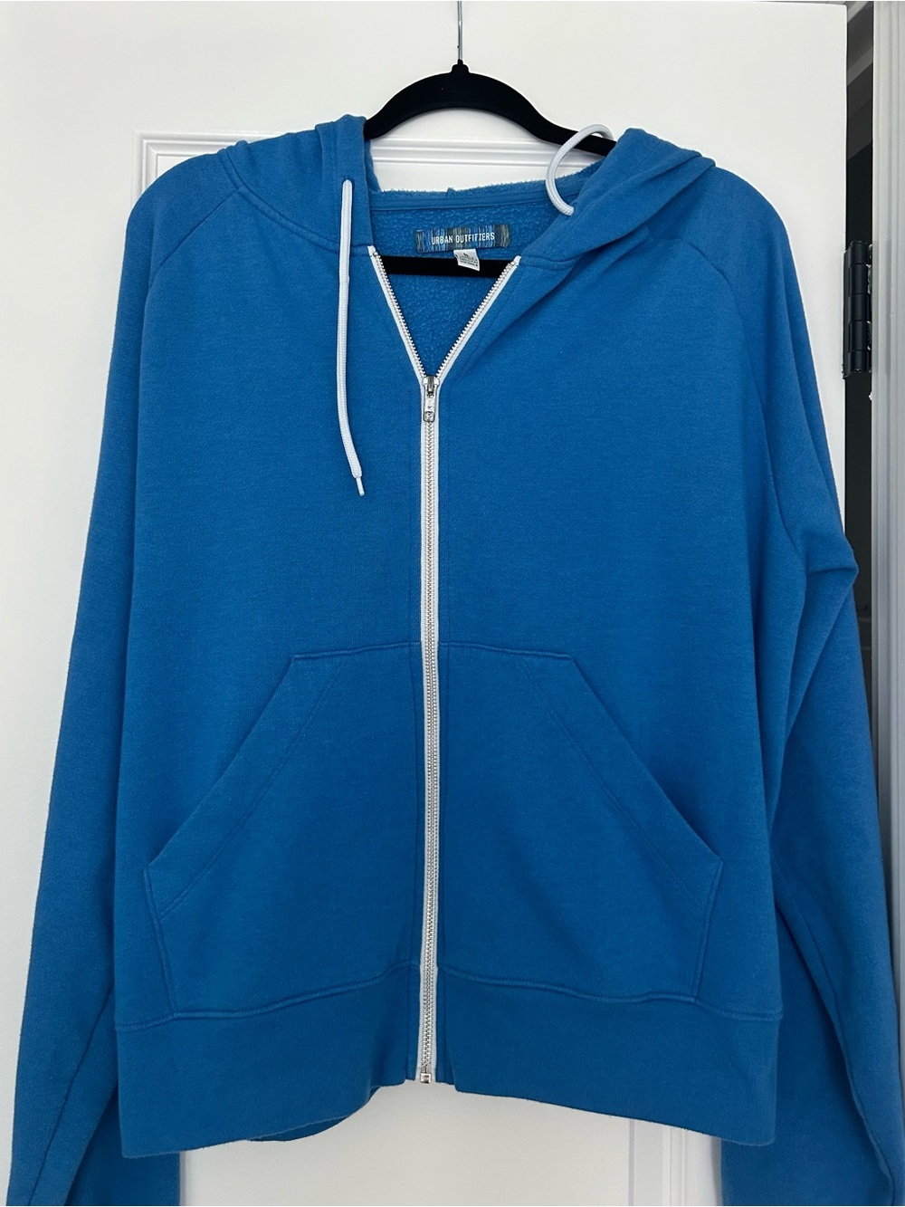 Urban Outfitters Light Blue Fleece-Lined Zip Hoodie